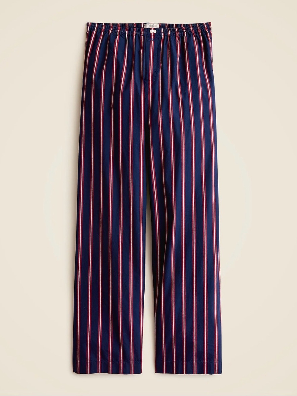 J Crew Cotton Poplin Pajama pants in stripe